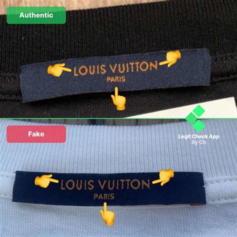 fake vs real louis vuitton shirt|authentic louis vuitton label.